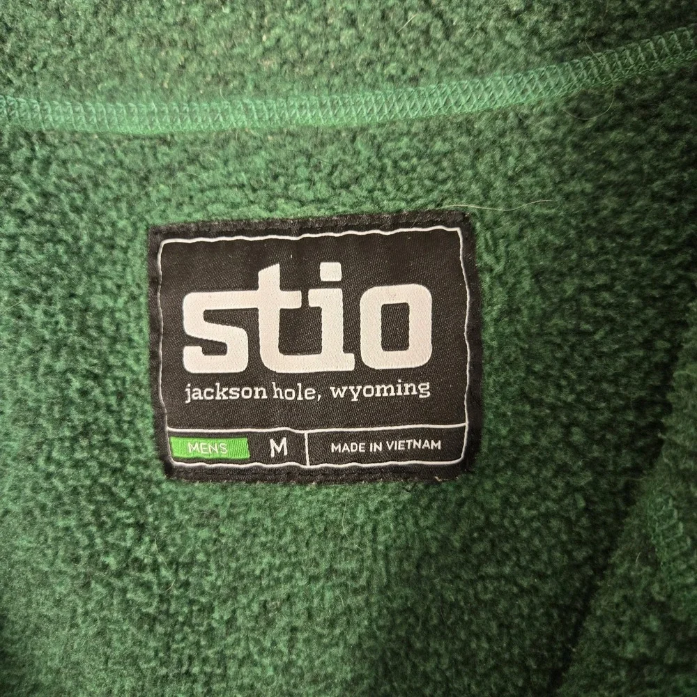 Stio Wilcox Jacket Mens Medium Green Hiking Gorpcore‎ Sweater Full Zip 20049